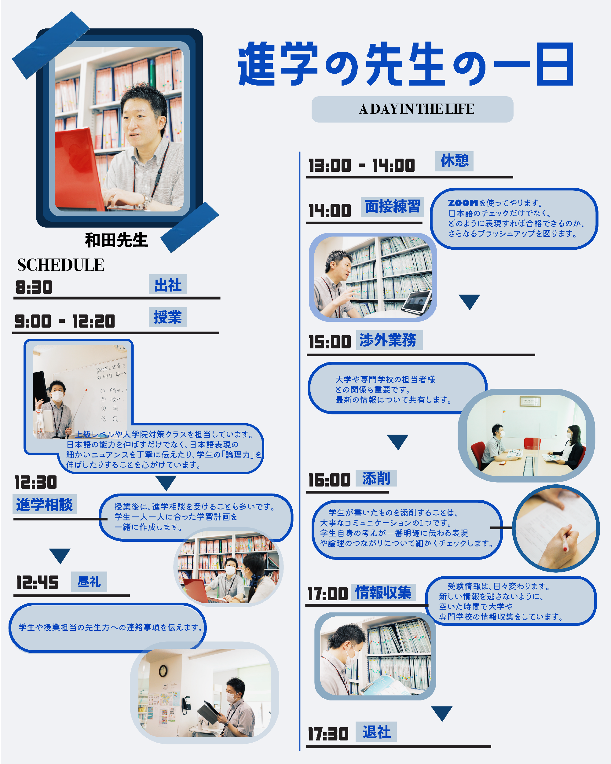 進学の先生の1日